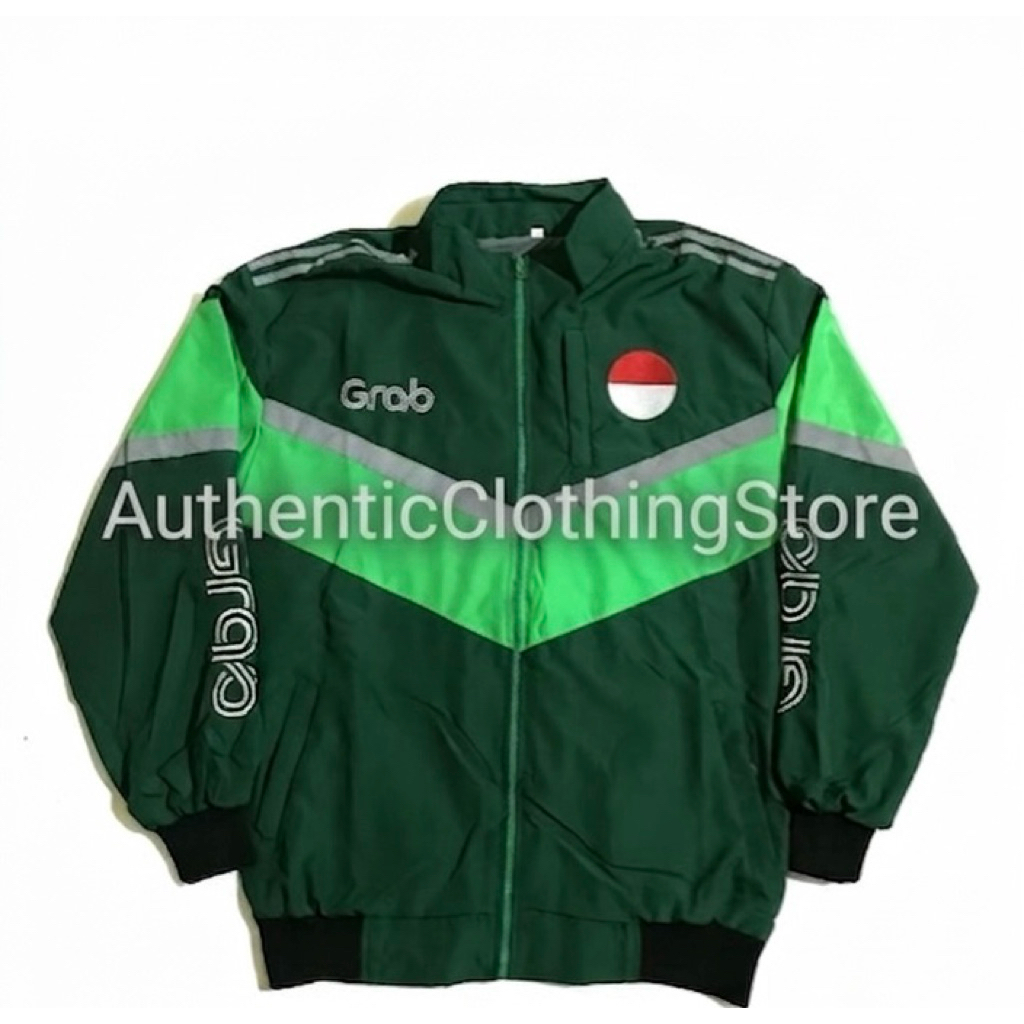 HIJAU GB THAILAND Jacket เสื้อแจ็คเก็ตบอมเบอร์สีเขียวสําหรับผู้ชายและผู้หญิง เสื้อแจ็คเก็ตมอเตอร์ไซค