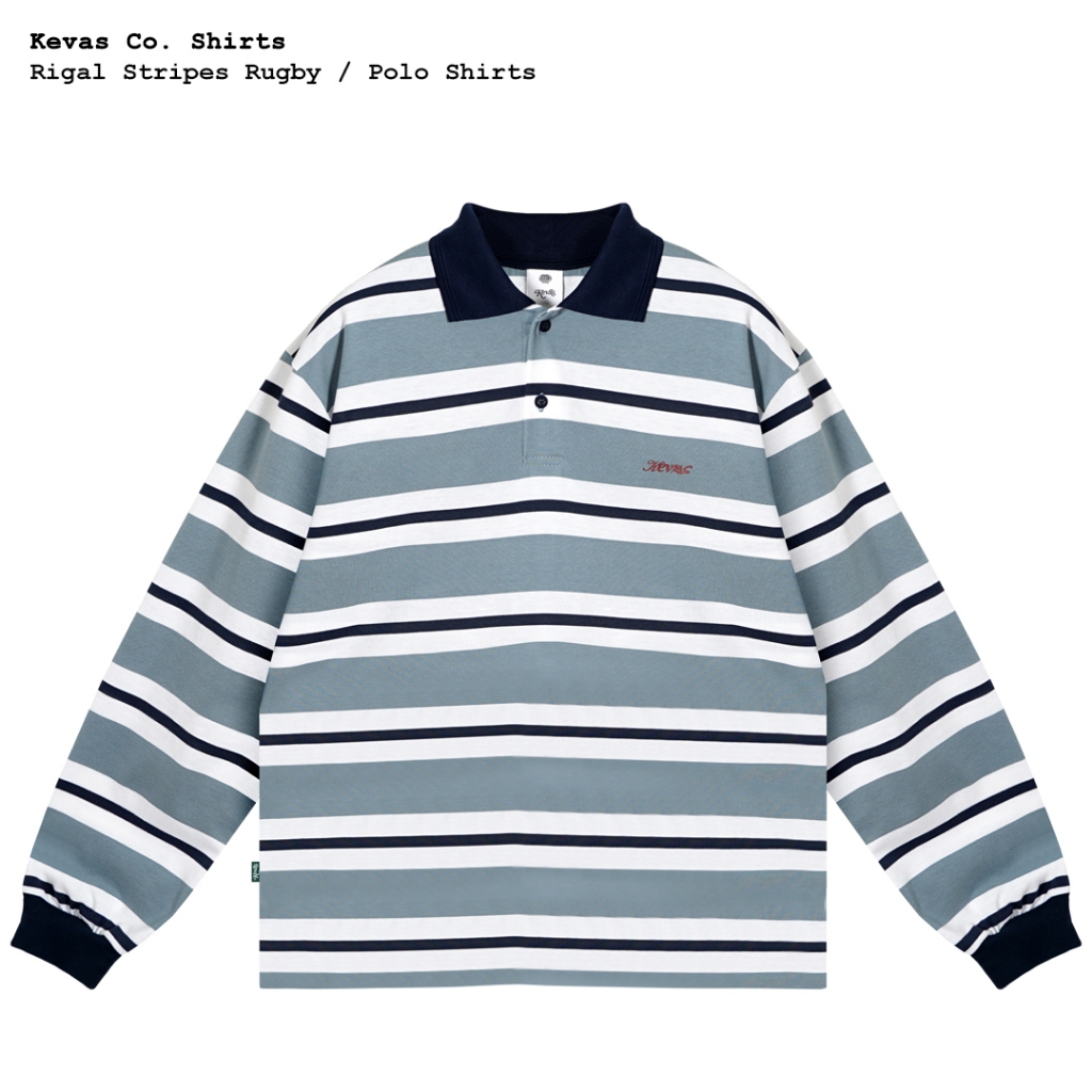 เสื้อโปโล Kevas Rigal Stripes Rugby /
