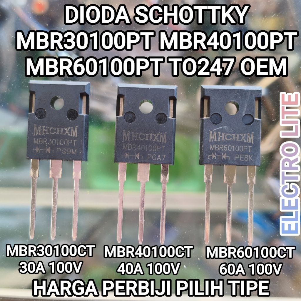 SCHOTTKY DIODE MBR30100PT / MBR40100PT / MBR60100PT TO247 LARGE 30A 40A 60A 100V MBR30100 MBR40100 M