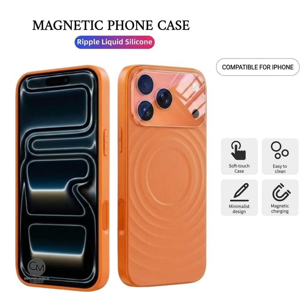 Magsafe Ripple Magnetic Case สําหรับ iPhone 17 17 Pro 17 Pro Max การป้องกันเต็มรูปแบบ