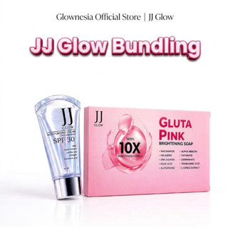 JJ GLOW - Bundling Sunscreen dan Sabun Gluta Pink - 45ml Spf 30