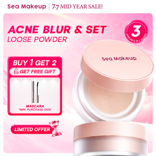 Sea Makeup Acne Blur and Set Loose Powder – Bedak Tabur Oil Control dengan Butiran Halus, Setting Powder & Powder Foundation Natural