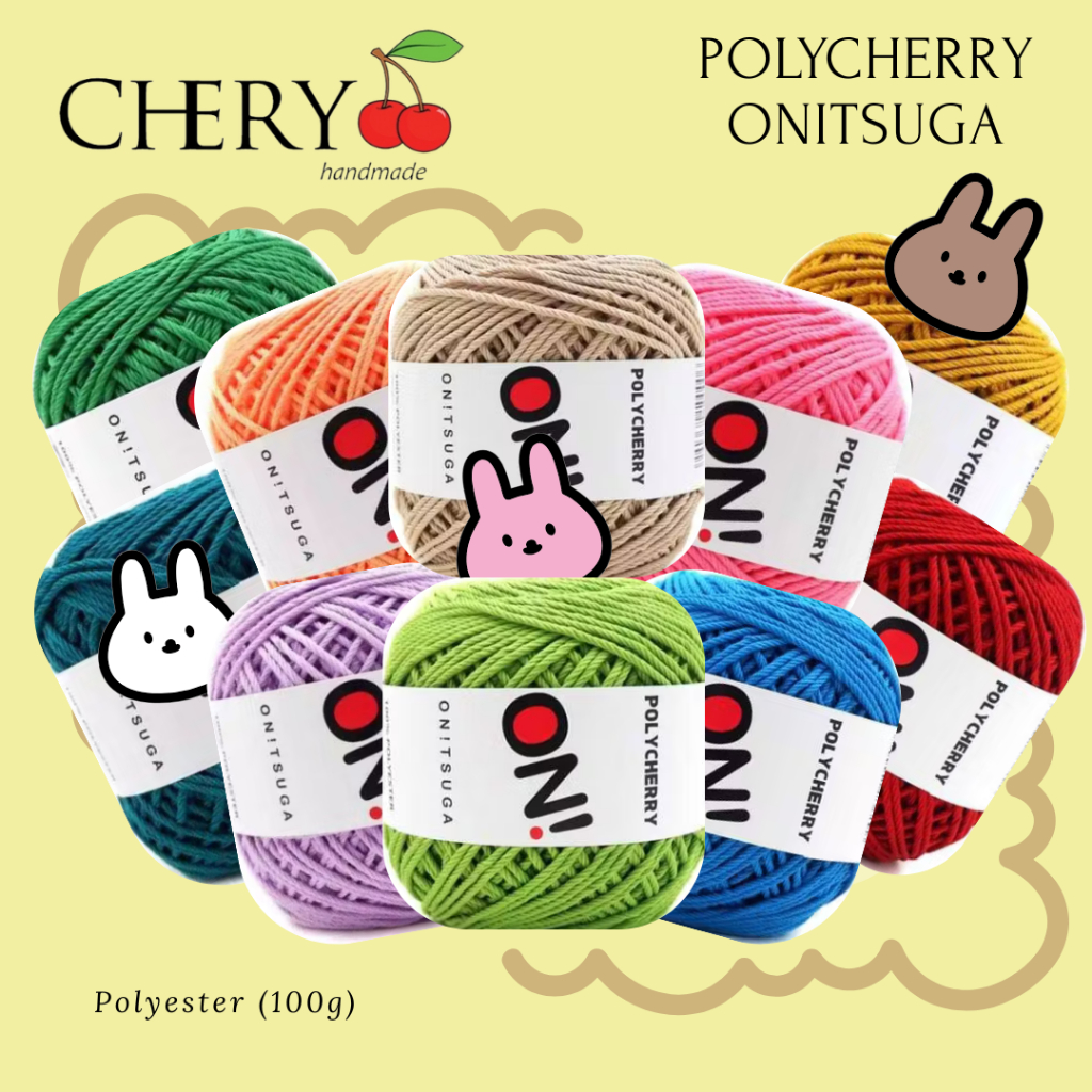 ONITSUGA POLYCHERRY KNITTING YARN / POLYESTER KNITTING YARN (100g)