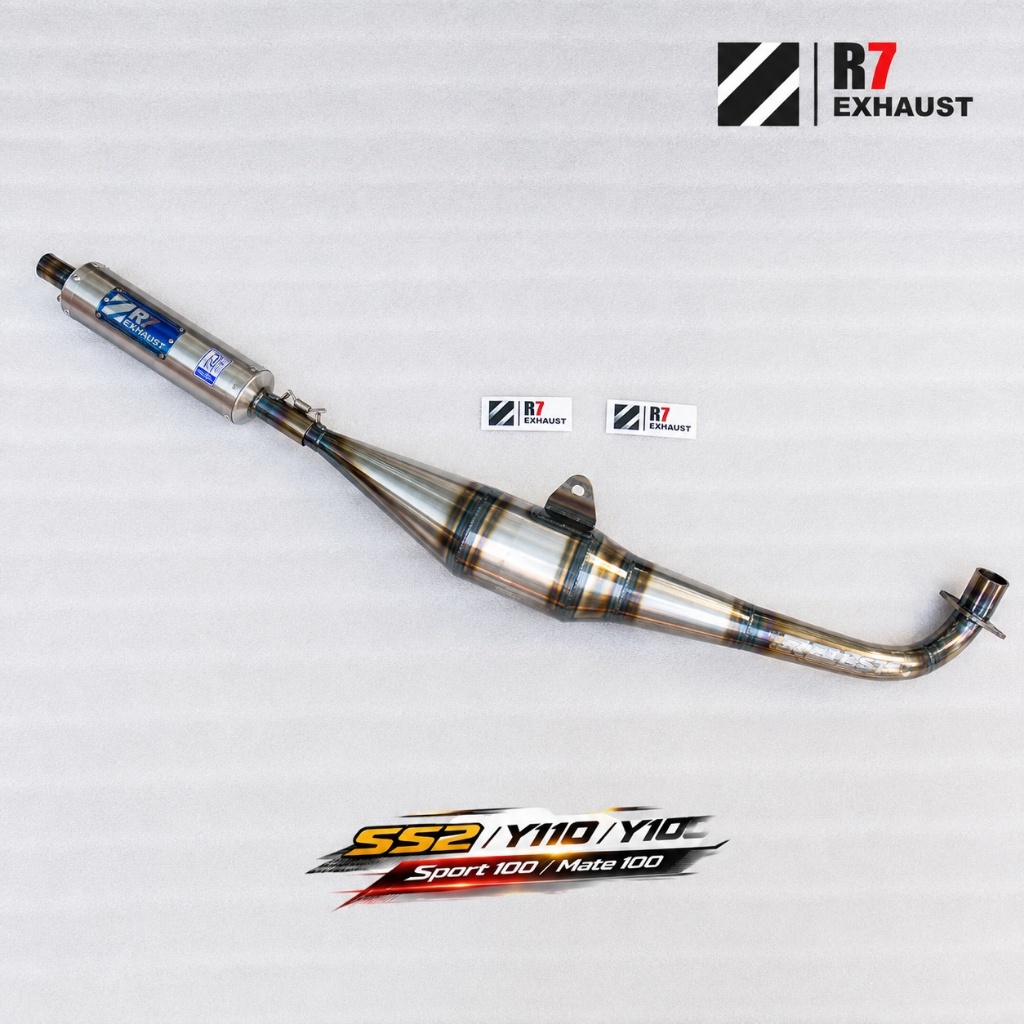 Yamaha Fizr Alfa SS2 SSTWO Y110 Y100 Mate 100 Sport 100 Belle-R RC80 RC100 RC110 คริสตัลประเภทท่อบนท่อไอเสียแข่ง