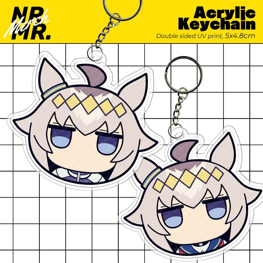 พวงกุญแจ Oguri Cap Staring Face Uma Musume Cinderella Grey / Pretty Derby Fanmade สินค้า