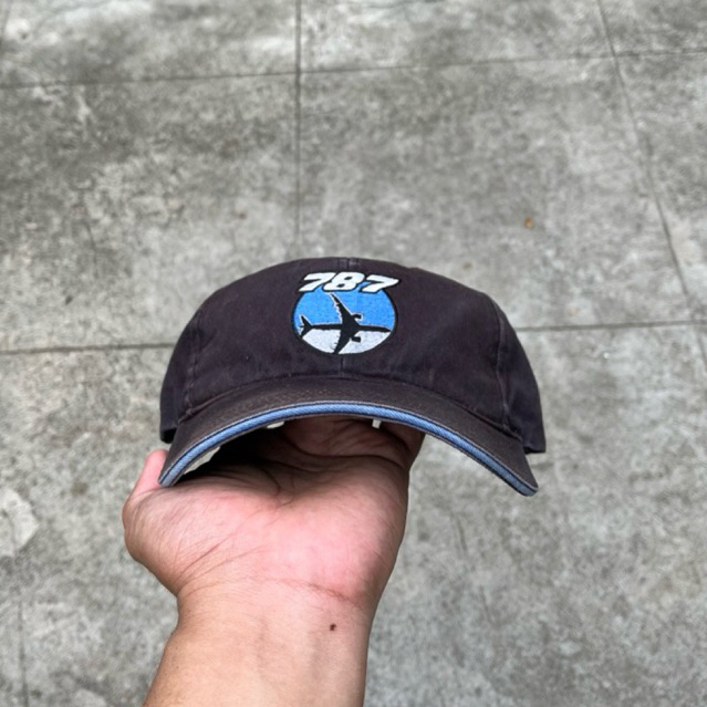 โบอิ้ง 787 Dreamliner Jet Airplane เบสบอลหมวกผู้ใหญ่ Buckle Strapback Cap