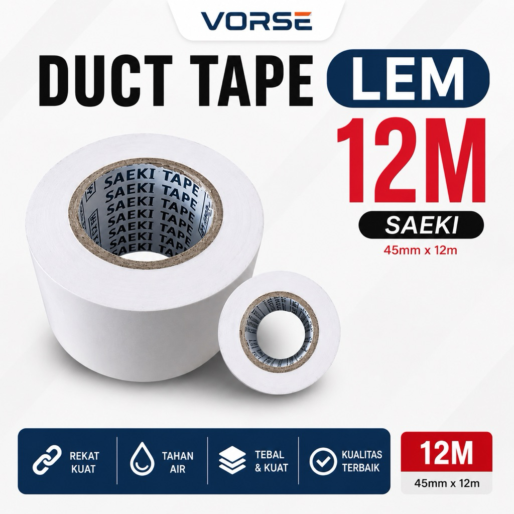 AC GLUE TAPE / DUCK TAPE AC GLUE / AC GLUE INSULATION SAEKI ยี่ห้อ 12 เมตร