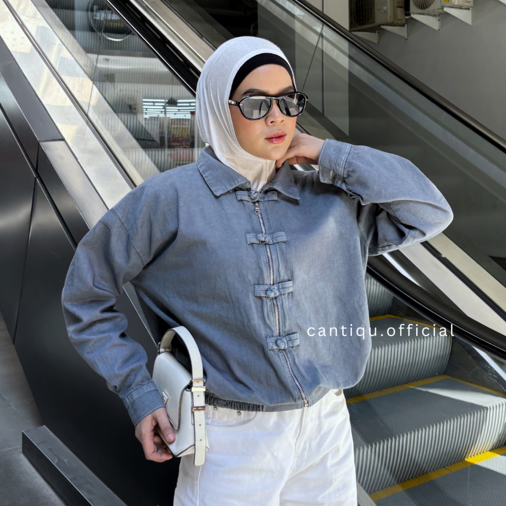 Cantiqu Jacket Cheongsam Jeans Ophelia | เสื้อท็อปแขนยาวผู้หญิง