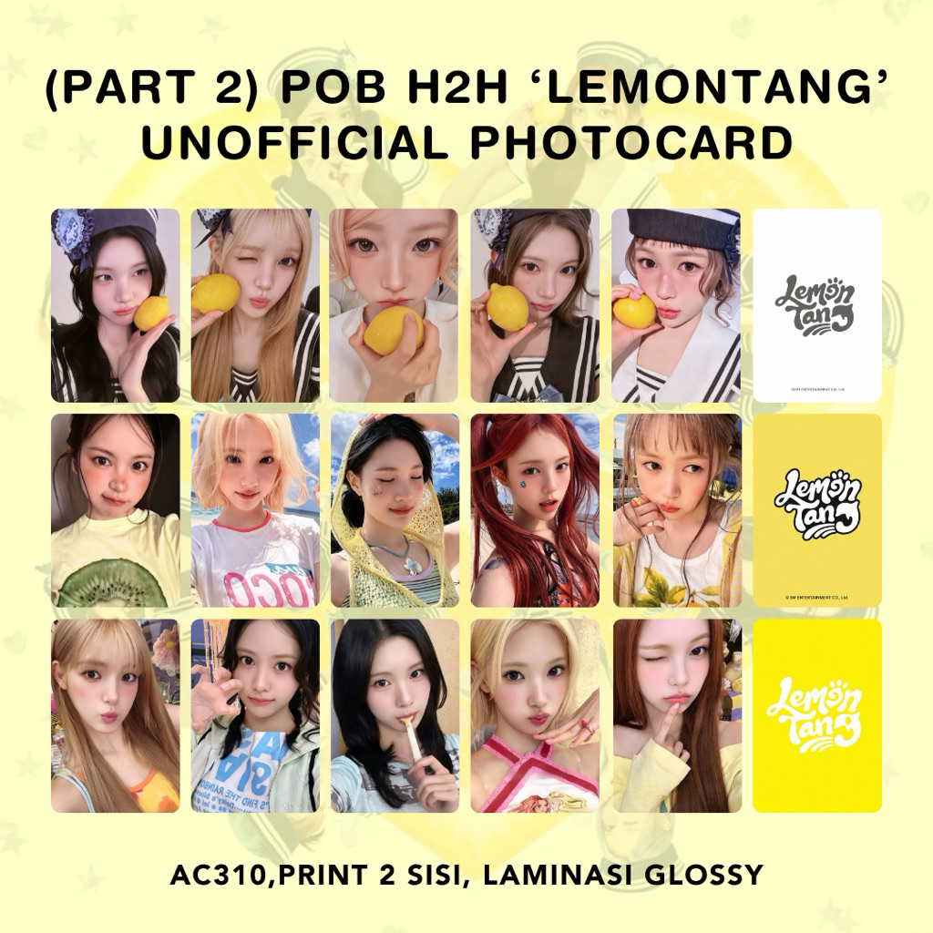 [ตอนที่ 2] POB HEART2HEARTS H2H LEMONTANGB Unofficial Photocard Jiwoo Carmen Juun A-Na Stella Ye-On 