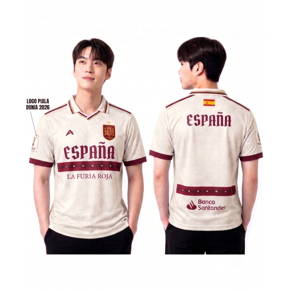 Unisex ผู้ใหญ่ Dryfit Retro Collar เสื้อสเปน