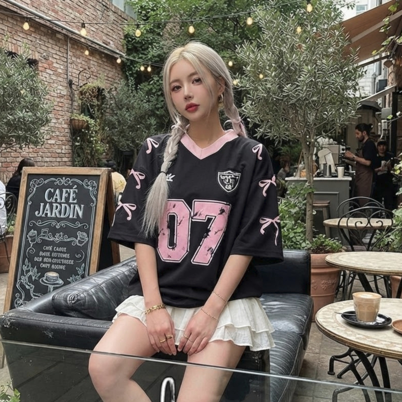 COQUETTE Premium Womens Oversize T-Shirt (LD 108, P 70) -02 Womens top COQUETTE Oversize เสื้อยืดแขน