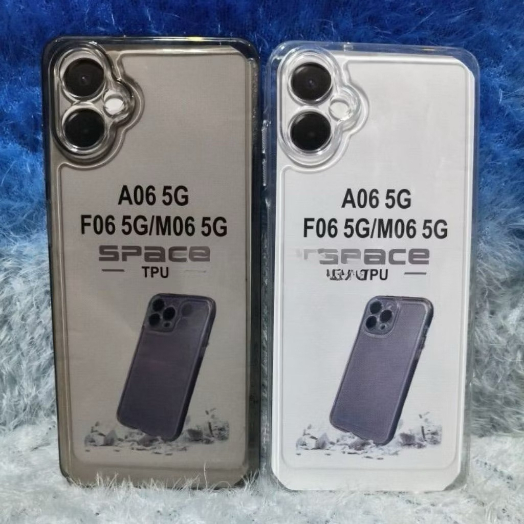 เคสนิ่ม Original Space โปร่งใส Samsung A06 5G / M06 5G / F06 5G ซิลิโคน 2.1MM + ปกป้องเคสกล้องสีดําใ