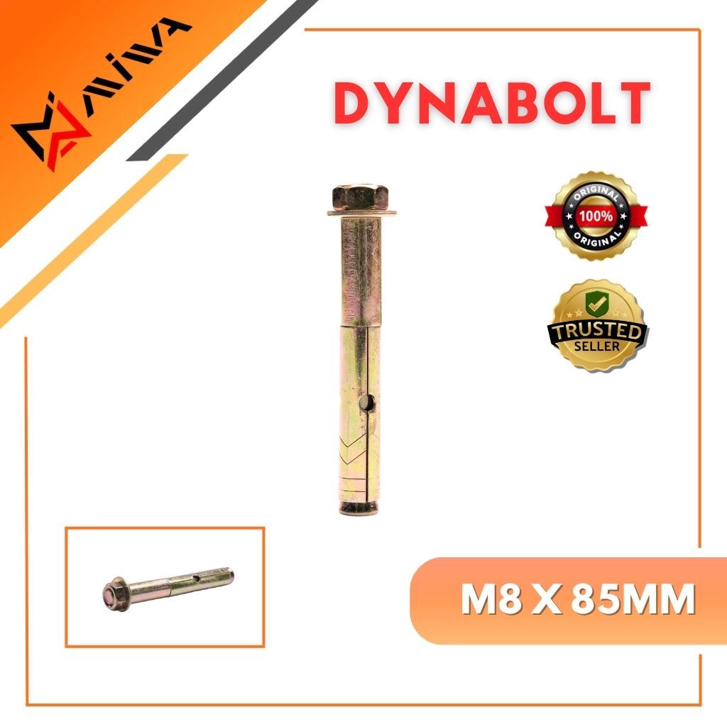 Dynabolt M8 / สลักเกลียวคอนกรีต / Dinabolt M8x40 / M8x65 / M8x85 - M8x40 WHOLESALE