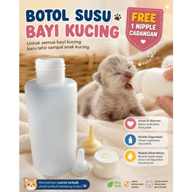 Baby Cat Pacifier ขวดนมลูกแมว Growsy Cat Milk