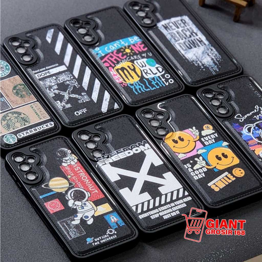 Tecno Spark GO 3 Case LET-01 เคสหนังสีดํา Motif