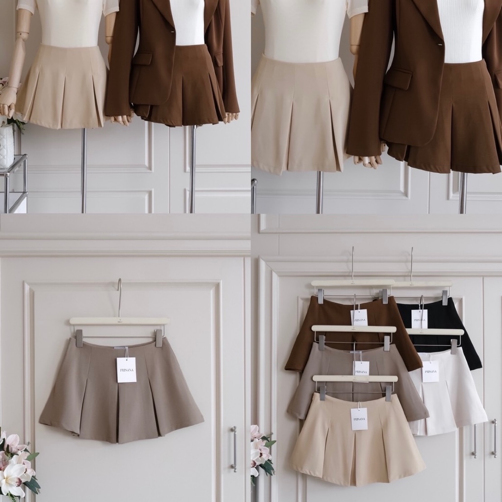 [ READY ] PRISANA MILLAY Skort 3039 | กางเกงกระโปรงเทนนิสพื้นฐานสําหรับผู้หญิงน่ารักเก๋ไก๋สไตล์อินเท