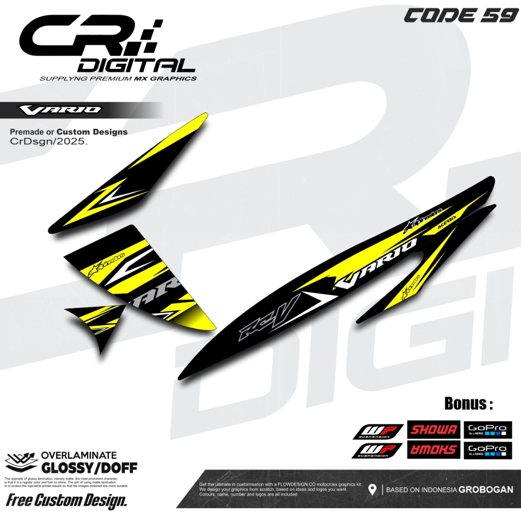 Vario 110 คาร์บูเรเตอร์ Striping - Vario 110 คาร์บูเรเตอร์ Striping Variation สติกเกอร์ CODE 59