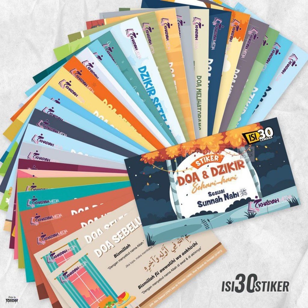 สติ๊กเกอร์ DAILY PRAYER & DZKIR (สติ๊กเกอร์ 30 สติ๊กเกอร์) - BIGGER & LONGER SIZE