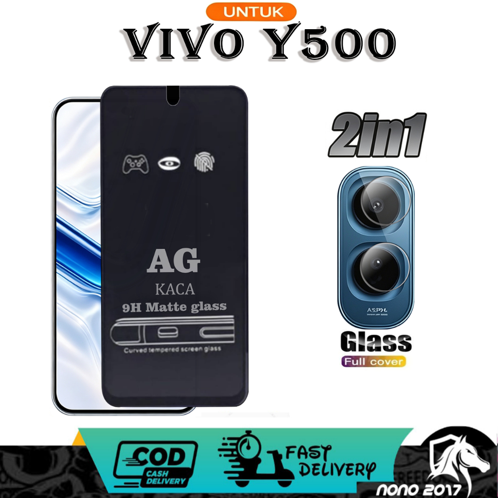 2IN1 TEMPERED GLASS AG MATTE VIVO Y50O BONUS เลนส์กล้อง