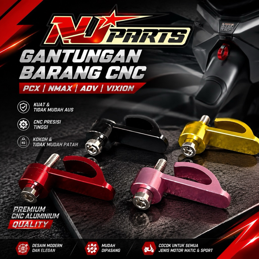 GANTUNGAN NJ PART CNC ALMU สินค้าแขวนสําหรับ PCX NMAX ADV VIXSION LIGHT และ STRONG