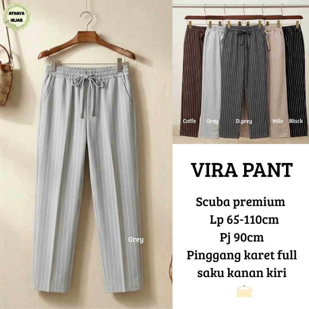 Avira - Vira Pant Baggy Scuba Stripes (อธยา)