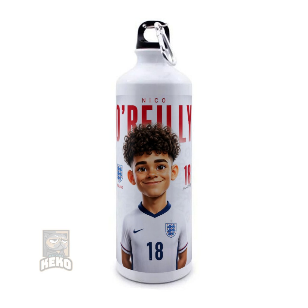 Nico OReilly 3D การ์ตูนศิลปะแมนเชสเตอร์ซิตี้ Rising Talent Sport Bottle