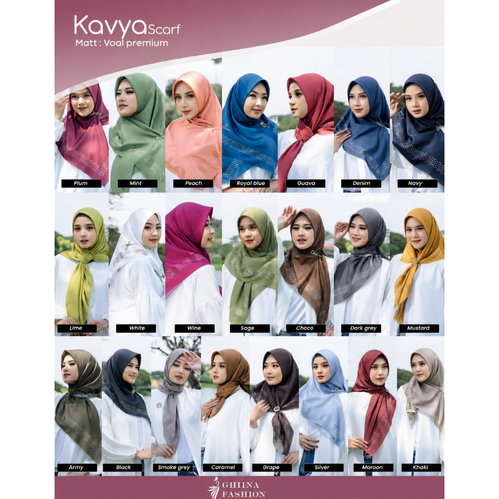 KAVYA SCARF BY GHINA FASHION || ผ้าพันคอโมเดิร์น