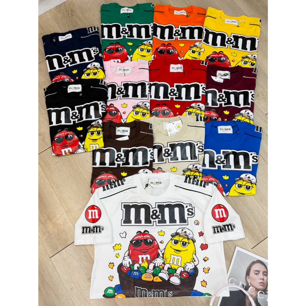 FL-247 M&M BKK FLOWER เสื้อยืด