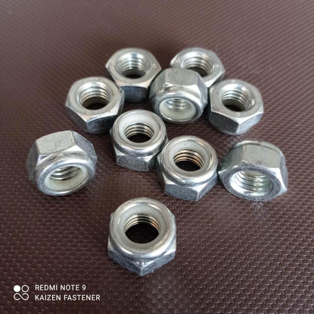 M12 Pitch 1.75 มม. Nylon Lock Nut 19 คีย์