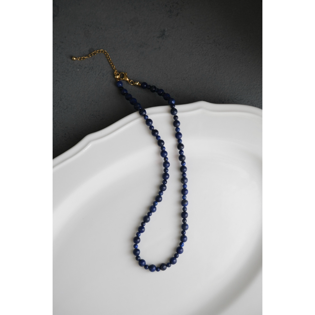 LAPIZ LAZULI BEAD NECKLACE / NECKLACE / BRACELET
