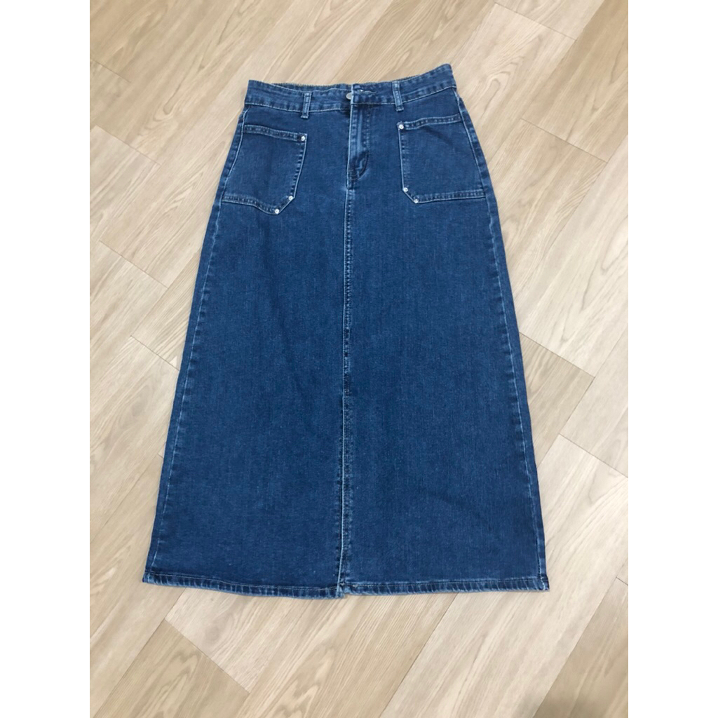 Maxi Denim Skirt Waxini FSY JEANS KSY JEANS UP JEANS CHUU JEANS