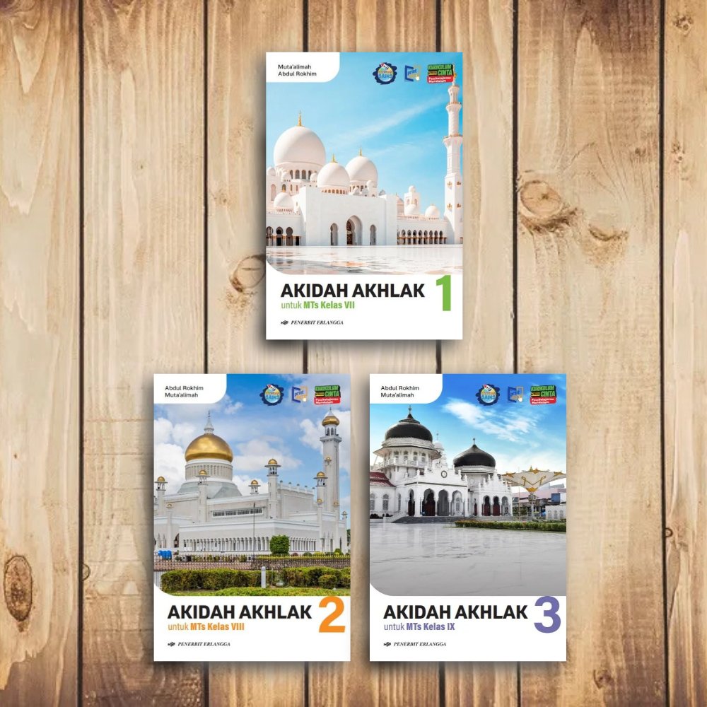 Erlangga - หนังสือ Aqidah Akhak สําหรับ MTS Class 7 8 9/KM Revision