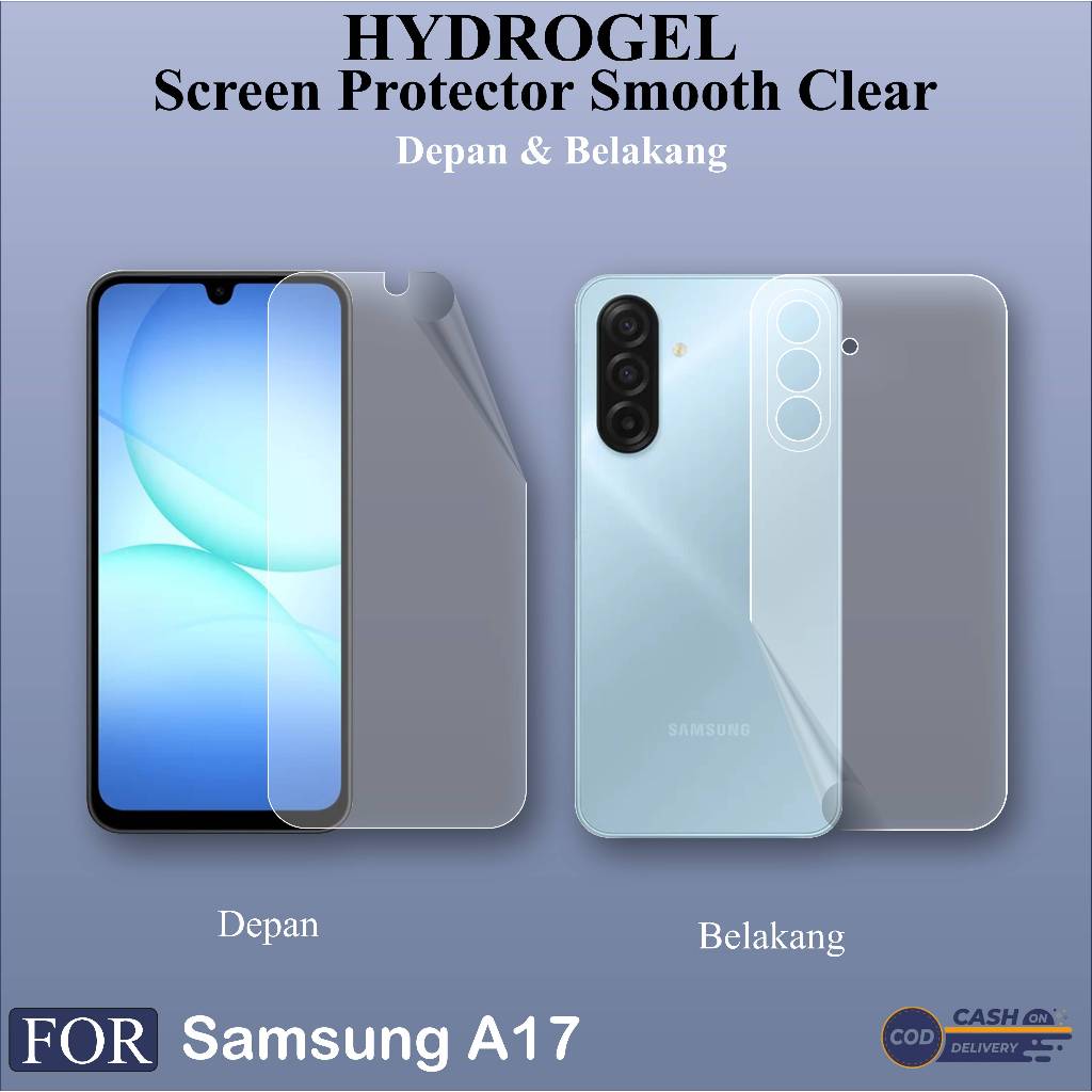 ป้องกันหน้าจอ Hydrogel Samsung A17 A16 4G/5G A15 4G/5G A14 4G/5G ป้องกันหน้าจอ Hydrogel ด้านหน้าด้าน