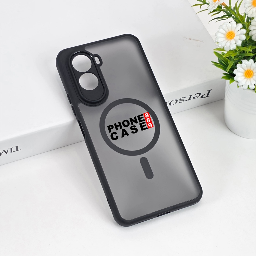 Magnetic Matte Magsafe Doff สีดําสําหรับ Poco M6 Pro Poco M7 Poco M7 pro MAG17