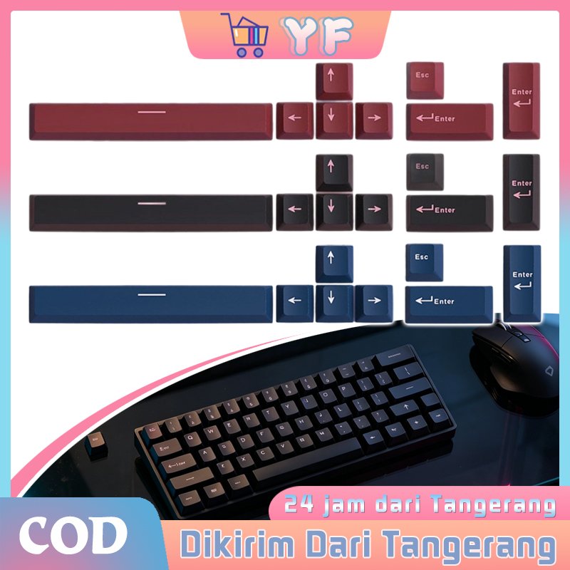 ชุดข้อความเหมือนกับ 8 ชิ้น PBT DoubleShot Profile Cherry ESC ใส่ Spacebar Arrow