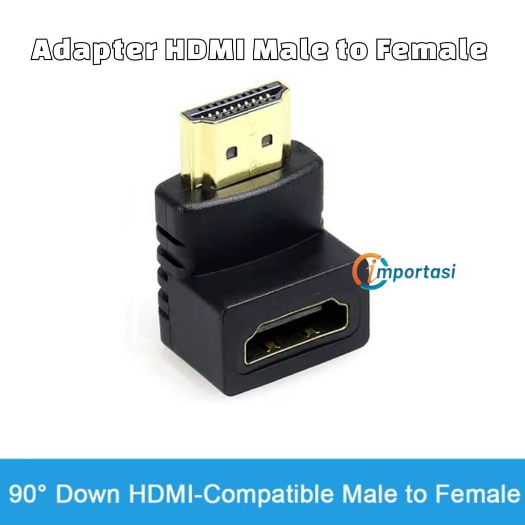 อะแดปเตอร์ HDMI Male to HDMI Female สายต่อ L 90 องศา