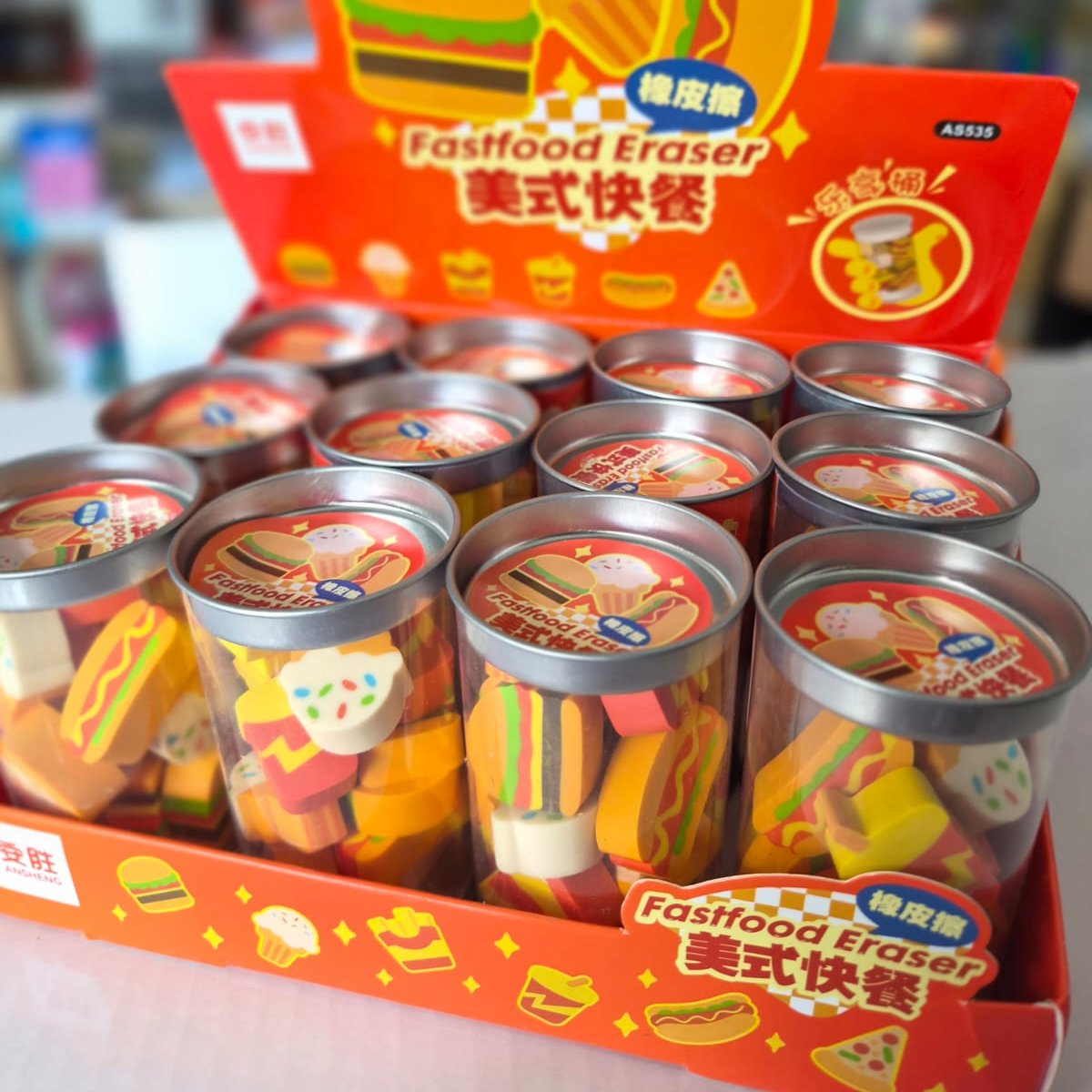 CUTE PENCIL ERASER UNIQUE FASTFOOD SHAPE PENCIL ERASER 117.144