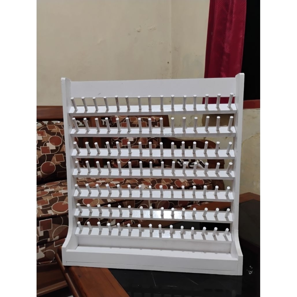 WOODEN SHELF I MULTIPURPOSE SHELF I THREAD SHELF 120 I 105 แท่งสี