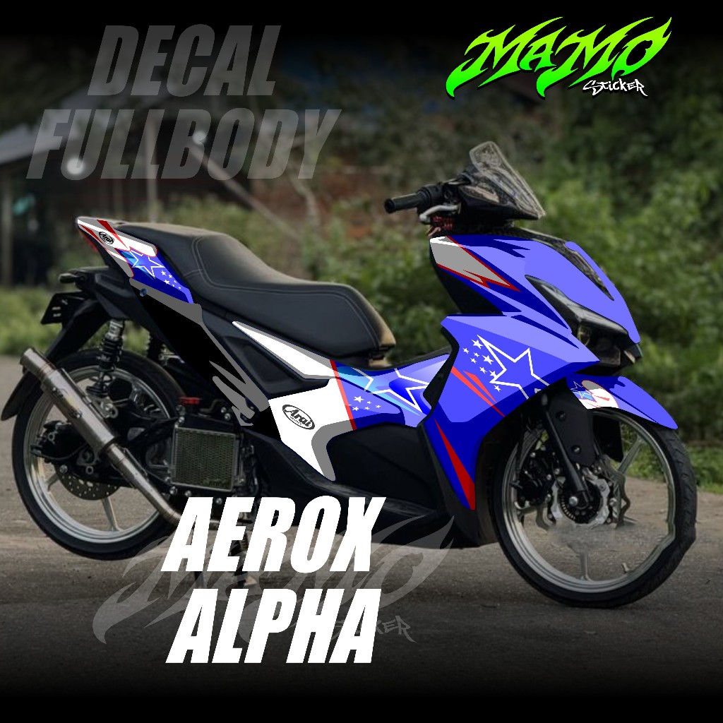 ใหม่ล่าสุดสติ๊กเกอร์รูปลอก Yamaha Aerox 155 Alpha Full Body 2025 2026 - สติ๊กเกอร์รูปลอก Aerox Turbo