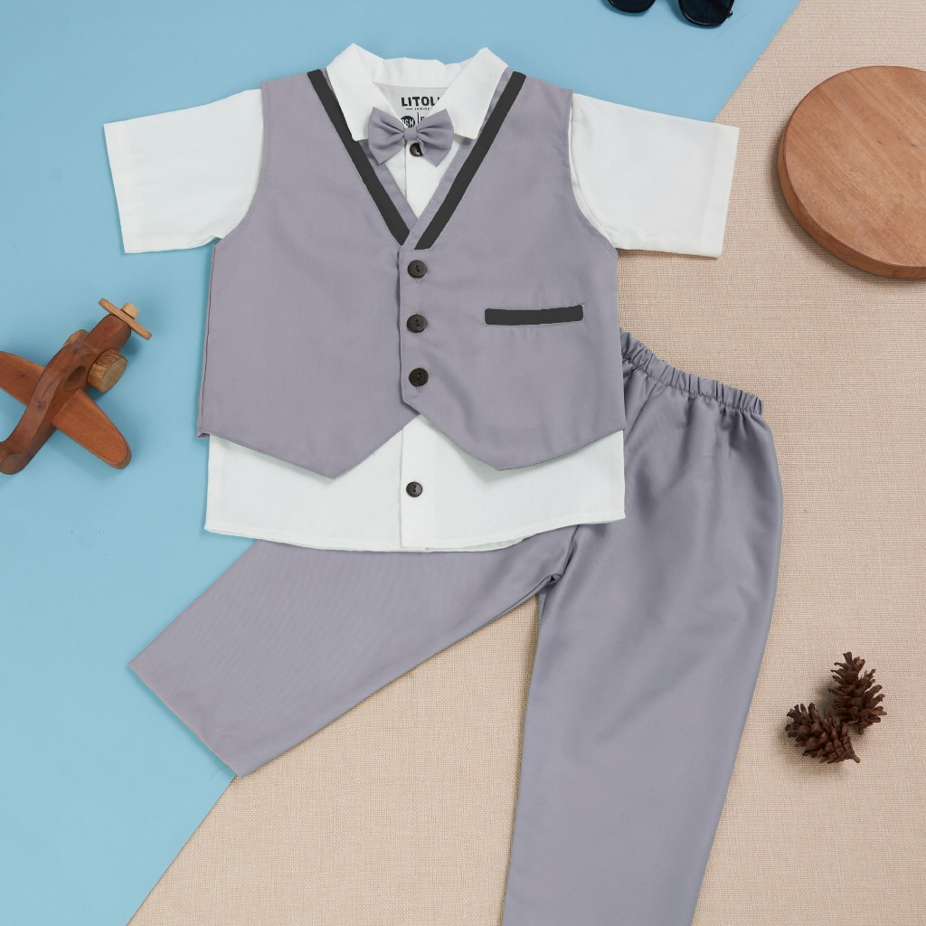 KAME LITOJALI KIDS TUXEDO SHIRT 007