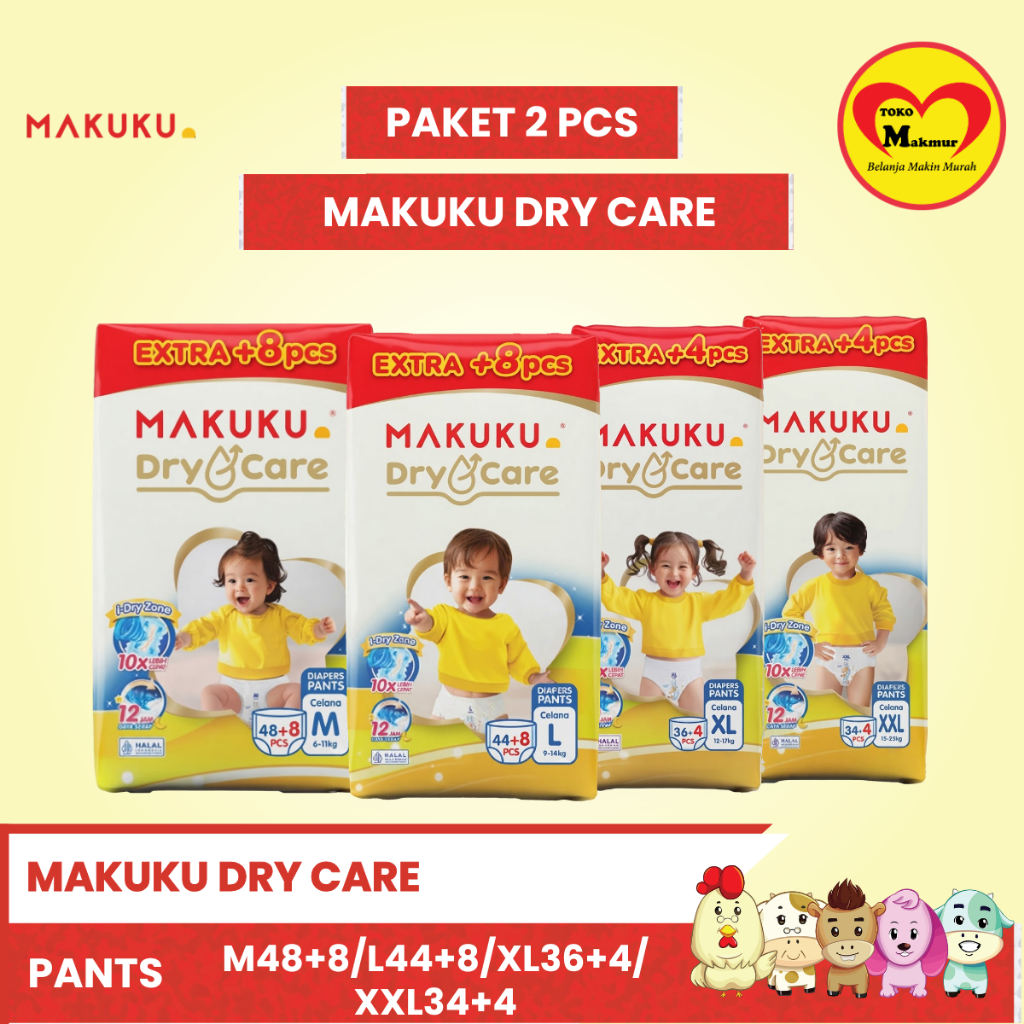 Makuku Dry Care Pants M48+8 - L44+8 - XL36+4 - XXL34+4 PACKAGE 2PCS / Toko Makmur Live
