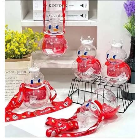 MIXUE BOTTLE Tumblr Mixue ขวดดื่มพร้อมเชือก Mixue
