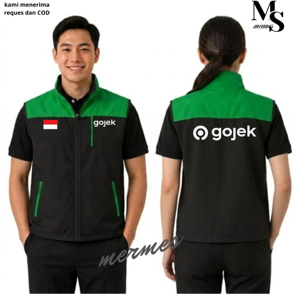เสื้อกั๊กกลางแจ้ง Gojek | เสื้อกั๊กไดรเวอร์ Gojek