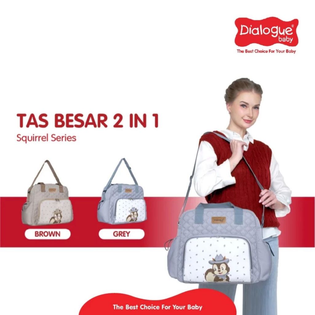 DIALOGUE BABY Large BABY Gear Bag 2IN1 Squirrel Series DGT7339