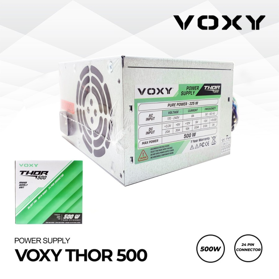 พาวเวอร์ซัพพลาย VOXY 500W / PSU คอมพิวเตอร์ 500 วัตต์ / PSU VOXY THOR 500W