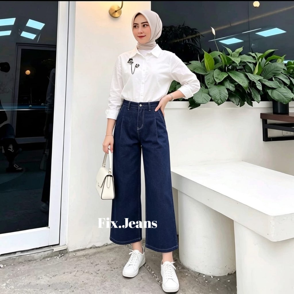 Petit Jeans Womens Baggy Pants 7/8 Retro Jeans Vintage