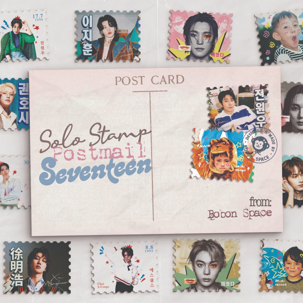 MEMBER STAMP STICKER - SEVENTEEN | PHOTOSTRIP WAR STICKER PER MEMBER VYNIL WATERPROOF LAPTOP JOURNLI
