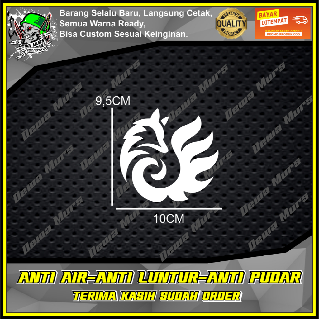 สติ๊กเกอร์ตัด VECTOR FOX CODE V3 A1 สติ๊กเกอร์เหมาะสําหรับรถจักรยานยนต์และรถยนต์