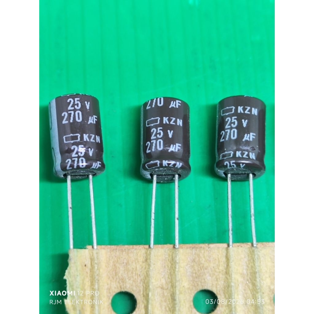10 ชิ้น elco 270uf 35v สีน้ําตาล