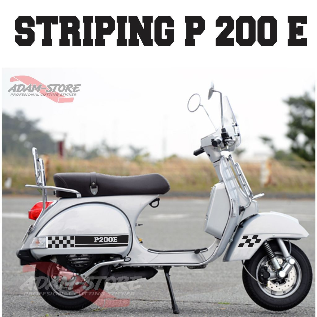 Vespa P200E Striping Sticker / Vespa Px Motorcycle Sticker // Vespa Classic Sticker - P200